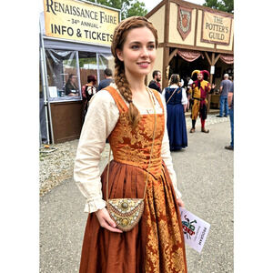 VINTAGE Brass Copper Metal Renaissance Hammered Natural Stone Embellished purse